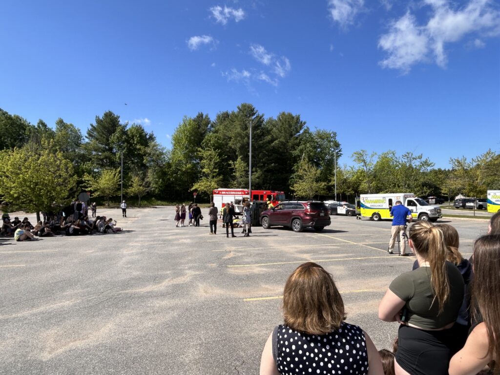 BMLSS students learn about safe driving through mock vehicle crash